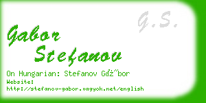 gabor stefanov business card